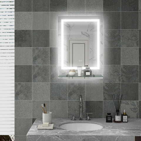 Rootz Bathroom Mirror LED Lighting - Illuminated Mirror - Lighted Vanity - Anti-Fog Function - 70cm x 50cm