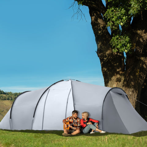 Rootz Family Camping Tent - Dome Shelter - Outdoor Canopy - UV Protection - 590cm x 245cm x 193cm