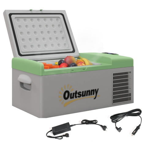 Rootz Portable Cooler Fridge - Car Fridge - Camping Refrigerator - 16L - -20℃ to 10℃ - 60cm x 32cm x 26cm