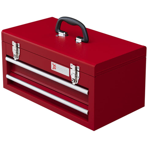 Rootz Tool Case - Tool Box - Steel Storage - Lockable Drawers - Ball Bearing Slide Rails - Cold-Rolled Steel Construction - 46cm x 24cm x 22cm