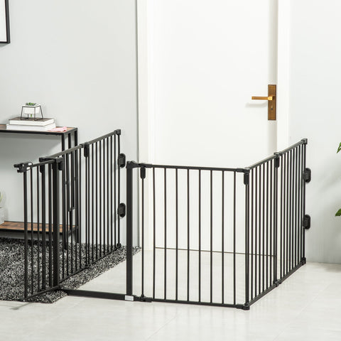 Rootz Safety Gate - Fireplace Protection - Dog Gate - Foldable, Flexible, No Drilling - 362.5cm x 76cm