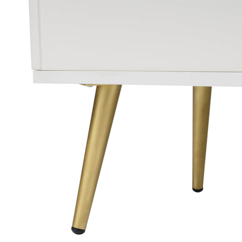 Rootz Elegant Sideboard - Chest of Drawers - Bedroom Storage - Durable Design - 140cm x 84cm x 40cm - Cream White