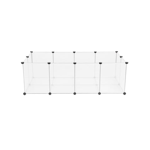 Rootz Small Pet Enclosure - Animal Playpen - DIY Fence - Guinea Pig, Hamster, Rabbit - Spacious Space - Freedom of Movement - Easy Assembly - Transparent Panels - 143cm x 73cm x 46cm