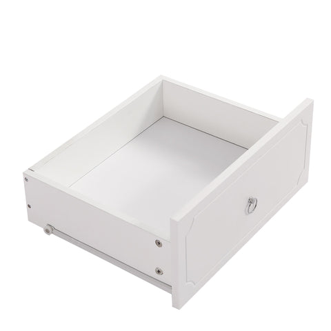 Rootz Mirror Cabinet Chest of Drawers - 6 Drawer Dresser - Bedroom Storage - Silent Gliders - 100×50×132 cm