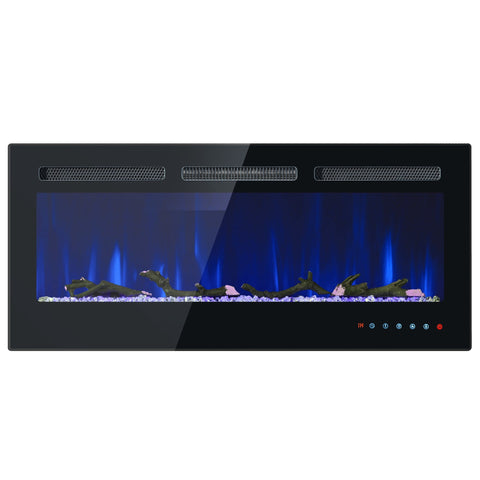 Rootz Electric Fireplace - Wall Fireplace - Built-in Fireplace - Remote Control - 106.5cm x 46.5cm x 12cm