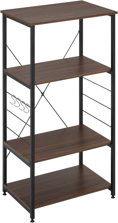 Rootz Modern Kitchen Shelf - Storage Rack - Display Unit - Eco-Friendly MDF & Metal - Stable & Durable - Easy Assembly - 60cm x 40cm x 124cm