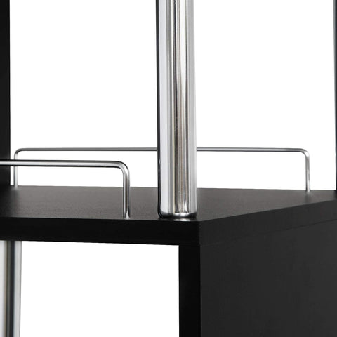 Rootz Modern S-Shaped Bar Table - Storage Bar Table - Wine Rack Table - Space-Saving - Durable - Easy Maintenance - 113cm x 105cm x 40cm