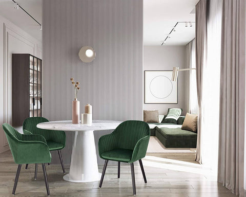 Rootz Set of 4 Dining Chairs - Elegant Seating - Comfortable Chairs - Velvet Upholstery - Ergonomic Support - Durable Build - Easy to Assemble - 81cm x 40cm x 42cm