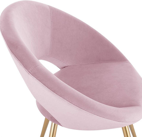 Rootz Set of 4 Dining Chairs - Velvet Dining Chairs - Gold Legged Chairs - Elegant Design - Comfortable Seating - Enhanced Durability - 35cm x 45cm x 78cm