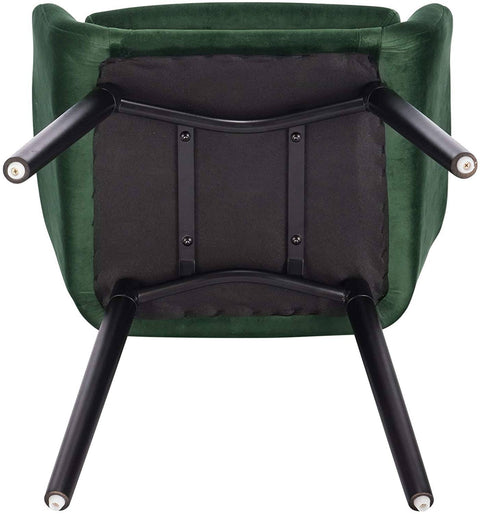 Rootz Set of 4 Dining Chairs - Elegant Seating - Comfortable Chairs - Velvet Upholstery - Ergonomic Support - Durable Build - Easy to Assemble - 81cm x 40cm x 42cm