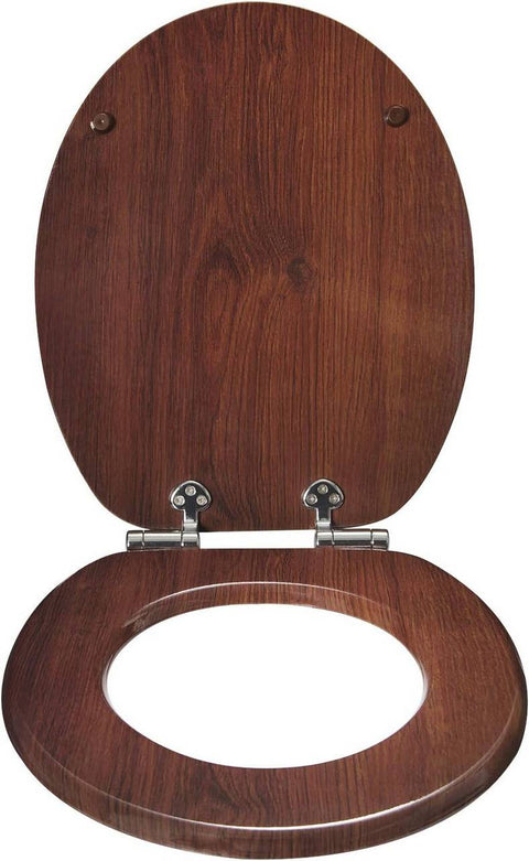 Rootz Premium Soft-Close Toilet Seat - Quiet Closing - Antibacterial Seat - Comfort Fit - Hygienic - Non-Slip - 37.8cm x 43.8cm