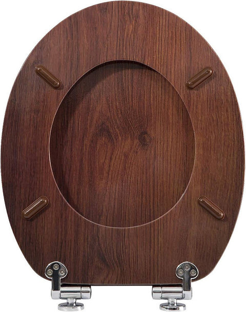 Rootz Premium Soft-Close Toilet Seat - Quiet Closing - Antibacterial Seat - Comfort Fit - Hygienic - Non-Slip - 37.8cm x 43.8cm
