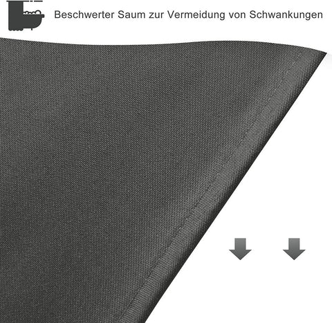 Rootz Shower Curtain - Polyester Bath Curtain - Waterproof Fabric - Weighted Hem - Easy Installation - Mold Resistant - 180cm x 200cm