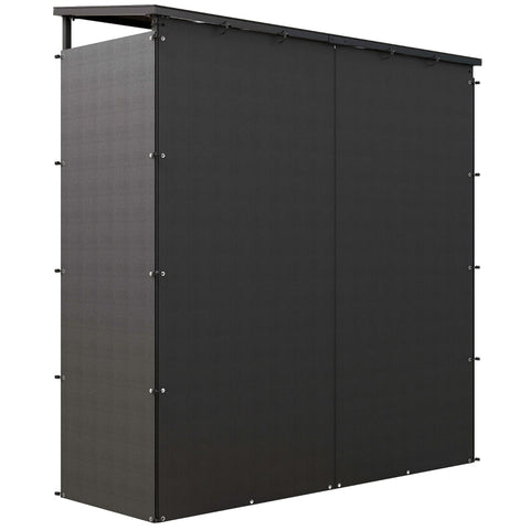 Rootz Firewood Rack - Log Holder - Wood Storage - Supports 2000 kg - Weatherproof Cover - 185cm x 62cm x 184cm