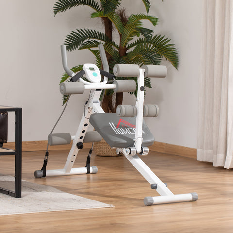 Rootz 2 in 1 Sit-Up Exerciser - Abdominal Trainer - Fitness Equipment - LCD Monitor - Steel Frame - 117cm x 46cm x 70cm