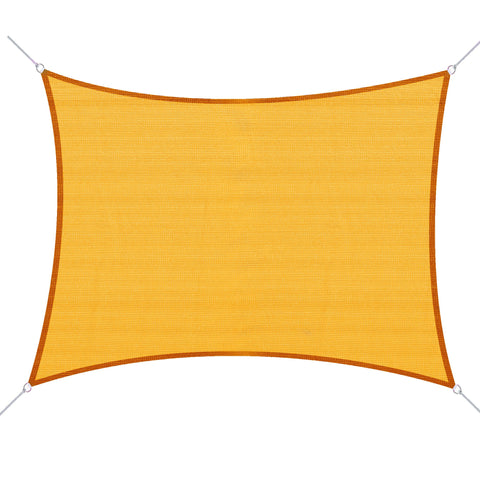 Rootz HDPE Awning - Rectangular Shade Sail - UV Protection Tarpaulin - 6L x 4B m - Blocks 90% UV Rays - Durable & Waterproof