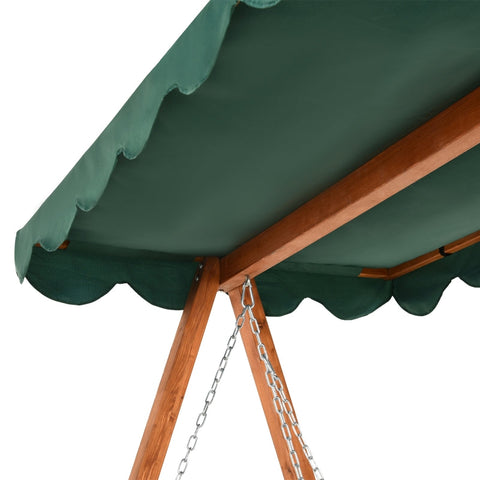 Rootz Hollywood Swing Garden Swing - Outdoor Swing - Patio Swing - Weather Resistant - Comfortable Cushions - Easy Assembly - 235cm x 128cm x 180cm - Green + Natural