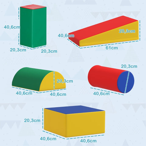 Rootz Soft Building Blocks Set - Toy Cubes - Education Toy - Motor Skill Development - 40.6cm x 40.6cm x 20.3cm - EPE Foam