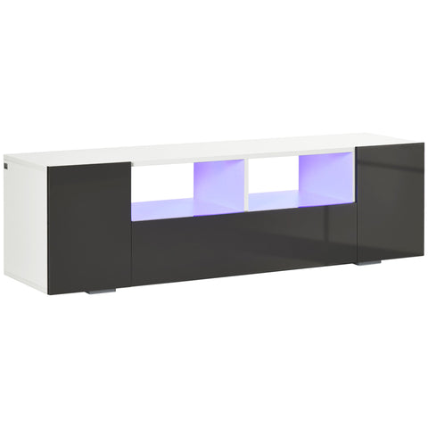 Rootz TV Stand with LED Lights - Media Console - Entertainment Center - Modern Design - 137 x 35 x 42 cm