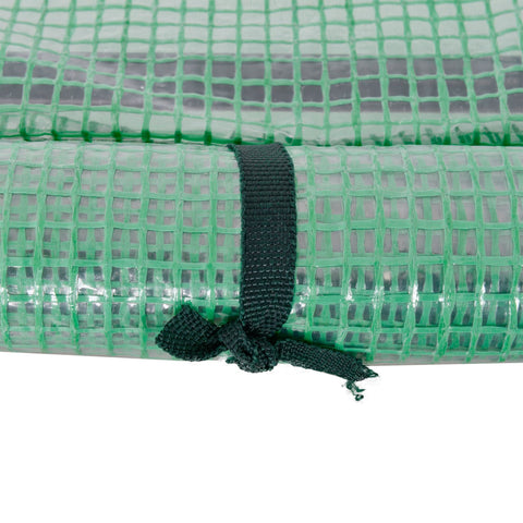 Rootz Greenhouse with Door - Cold Frame - Plant House - Steel & Plastic - Protect Plants - 200 x 100 x 80 cm - Green