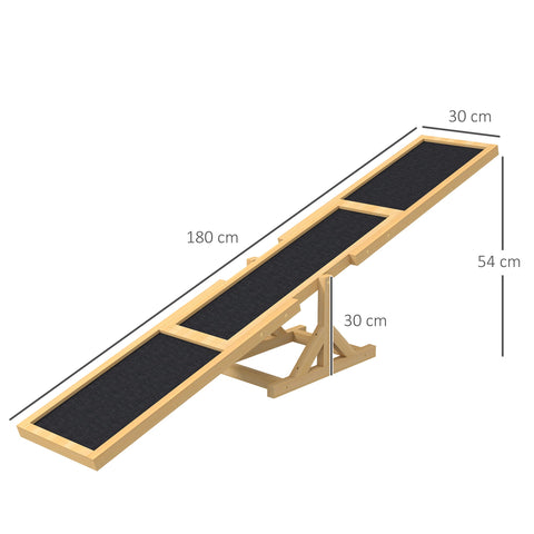 Rootz Dog Rocker - Agility Trainer - Dog Bouncer - Non-Slip Surface - 180cm x 30cm x 30cm - Holds Up To 50kg