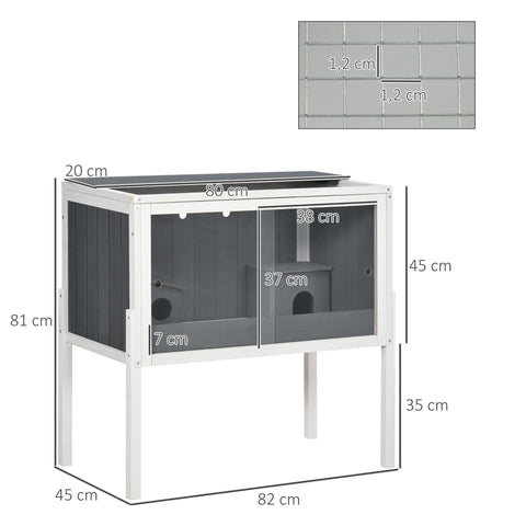 Rootz Hamster Cage - Dwarf Hamster Enclosure - Rodent Habitat - Safe & Stable - 82cm x 45cm x 81cm