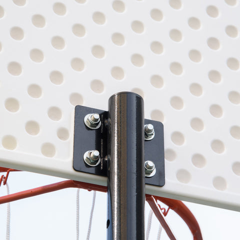 Rootz Outdoor Basketball Hoop - Adjustable Net - Portable Backboard - Stability Base - 70cm x 76cm x 258-314cm