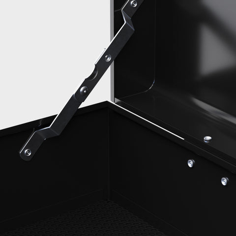 Rootz Tool Box - Lockable Organizer - Steel Tool Chest - Durable Storage with EVA Mats - 60x26x34cm, Black