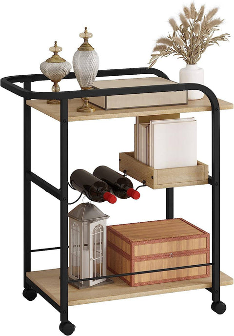 Rootz Multifunctional Kitchen Trolley - Serving Cart - Storage Organizer - Ample Capacity - Easy Mobility - Durable Design - 76.3cm x 80cm x 40cm