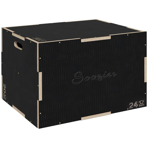 Rootz Box Jump Plyometrics - Jump Box - Fitness Box - Muscle Building - 41/51/61H cm - Beech Wood - CrossFit & Boxing Training