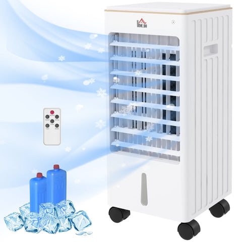 Rootz Portable Air Conditioner - Cooler - Humidifier - Ventilator - Quiet - Wide Coverage - 22.5cm x 24.5cm x 53.5cm. Freshen up rooms up to 20㎡!