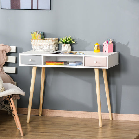 Rootz Children's Desk with Drawer - Kids Table - Multicolored Desk - Encourages Learning - 100 x 48 x 76.5 cm