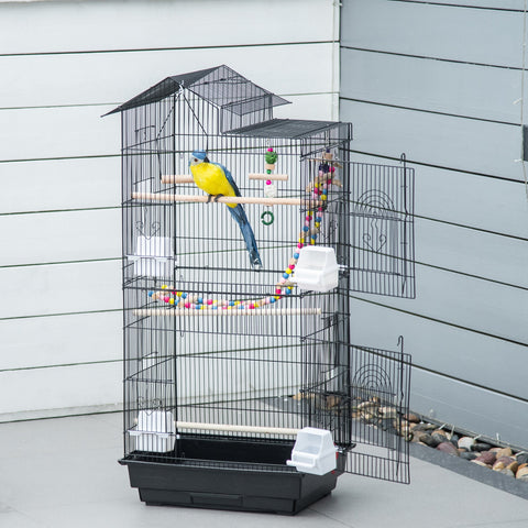 Rootz Bird Cage - Aviary - Parrot Cage - Spacious & Safe Design - 46cm x 36cm x 100cm