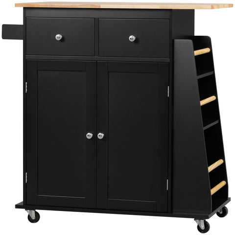 Rootz Kitchen Island - Kitchen Cart - Mobile Counter - Ample Storage - 80cm x 45cm x 89.5cm