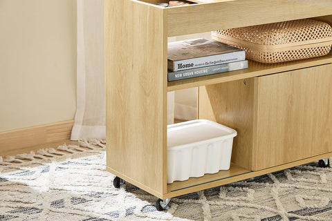 Rootz Rolling File Cabinet - Mobile Filing Cabinet - Storage Unit - Easy Document Access - 30x60x30cm