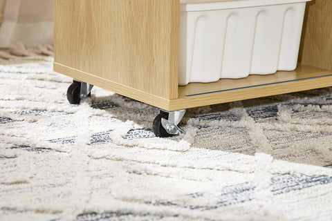 Rootz Rolling File Cabinet - Mobile Filing Cabinet - Storage Unit - Easy Document Access - 30x60x30cm