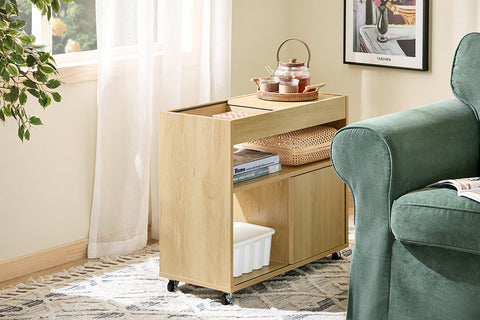 Rootz Rolling File Cabinet - Mobile Filing Cabinet - Storage Unit - Easy Document Access - 30x60x30cm