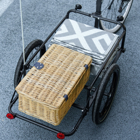 Rootz Bicycle Trailer - Bike Cart - Cargo Trailer - Removable 65L Box - Safety Reflectors - 145cm x 61cm x 76/81cm - Max Load 40KG