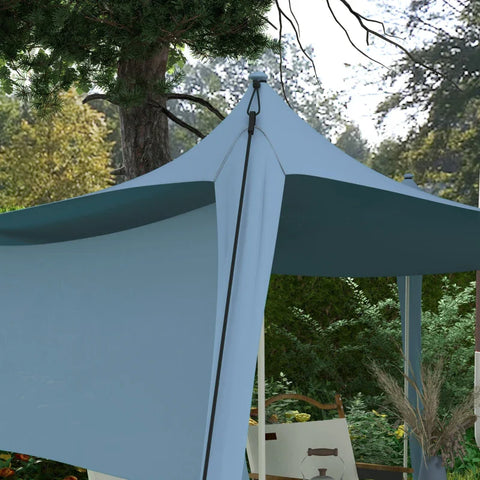 Rootz Zonnekap - Waterdicht - Verstelbaar Lichtgewicht - Opvouwbare luifel - Stalen steunen - Draagtas - Zijpaneel - Polyester - Blauw - 300L x 300W x 200H cm