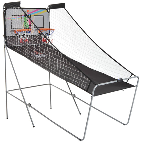 Rootz Foldable Basketball Hoop - Double Shootout - Arcade Game - Electronic Counter - Robust Steel Frame - 2.05m x 1.1m x 2.05m