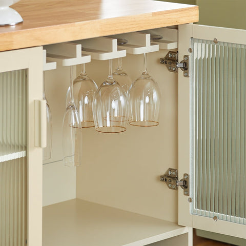 Rootz Keuken Eiland Kar - Draagbaar Eiland - Rollende Keuken Kar - MDF(E1) Bamboe Rubberhout - Opbergmogelijkheden - 109cm x 92cm x 40cm