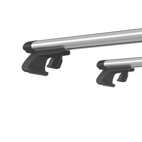 Rootz Lockable Car Carrier Bars - Roof Racks - Cargo Bars - Max 75kg Load - Aluminum - 125cm x 5.5cm x 7cm