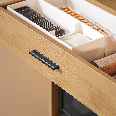 Rootz Retro Kitchen Cabinet - Modern Storage Cabinets - Pegboard Shelves - Optimal Storage Space - 60x170x40cm