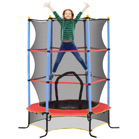 Rootz Children's Trampoline - Kids Bouncer - Spring Jumping - Enhances Coordination - Ø 1.75 x 1.90H m - Black/Red/Blue