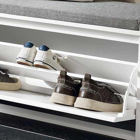 Rootz Shoe Storage Cabinet - Shoe Organizer - Entryway Shoe Bench - Comfort Seating - 80cm x 45cm x 26cm