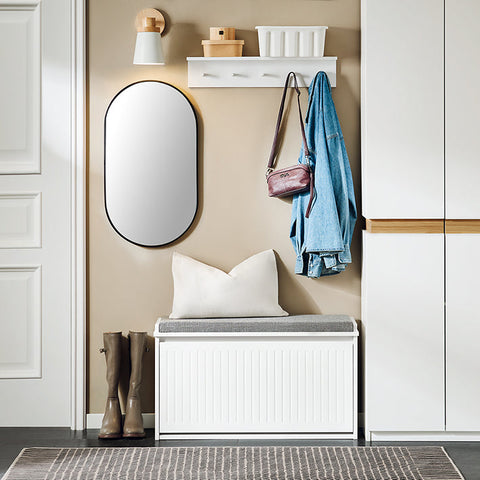 Rootz Shoe Storage Cabinet - Shoe Organizer - Entryway Shoe Bench - Comfort Seating - 80cm x 45cm x 26cm