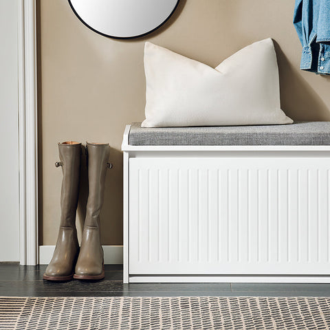 Rootz Shoe Storage Cabinet - Shoe Organizer - Entryway Shoe Bench - Comfort Seating - 80cm x 45cm x 26cm