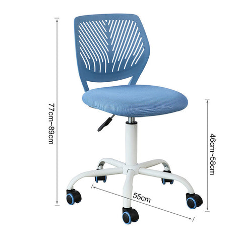 Rootz verstelbare bureaustoel voor kinderen - jeugddraaistoel - bureaustoel - ergonomisch ontwerp - nek- en rugsteun - stille 360 ​​graden wielen - 77-89 cm x 46-58 cm x 54 cm