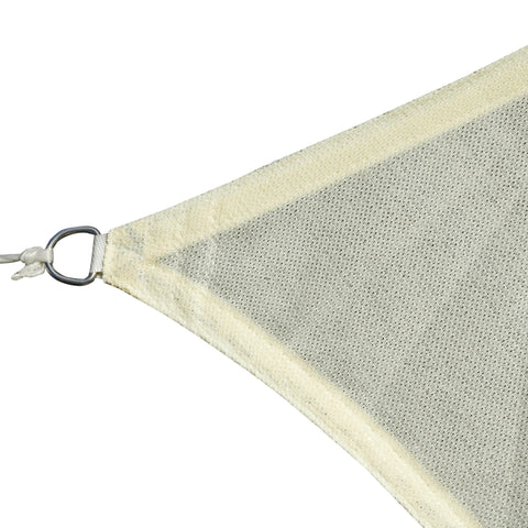 Rootz Sun Sail Canopy - Sun Shade - UV Protector - 90% UV Protection - 3m x 4m Brown HDPE - Ideal for Terraces, Balconies & Gardens
