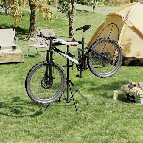 Rootz Bike Repair Stand - Bicycle Work Stand - Maintenance Rack - Aluminum - Adjustable Height - Stable Square Structure - 185cm x 39cm x 140cm